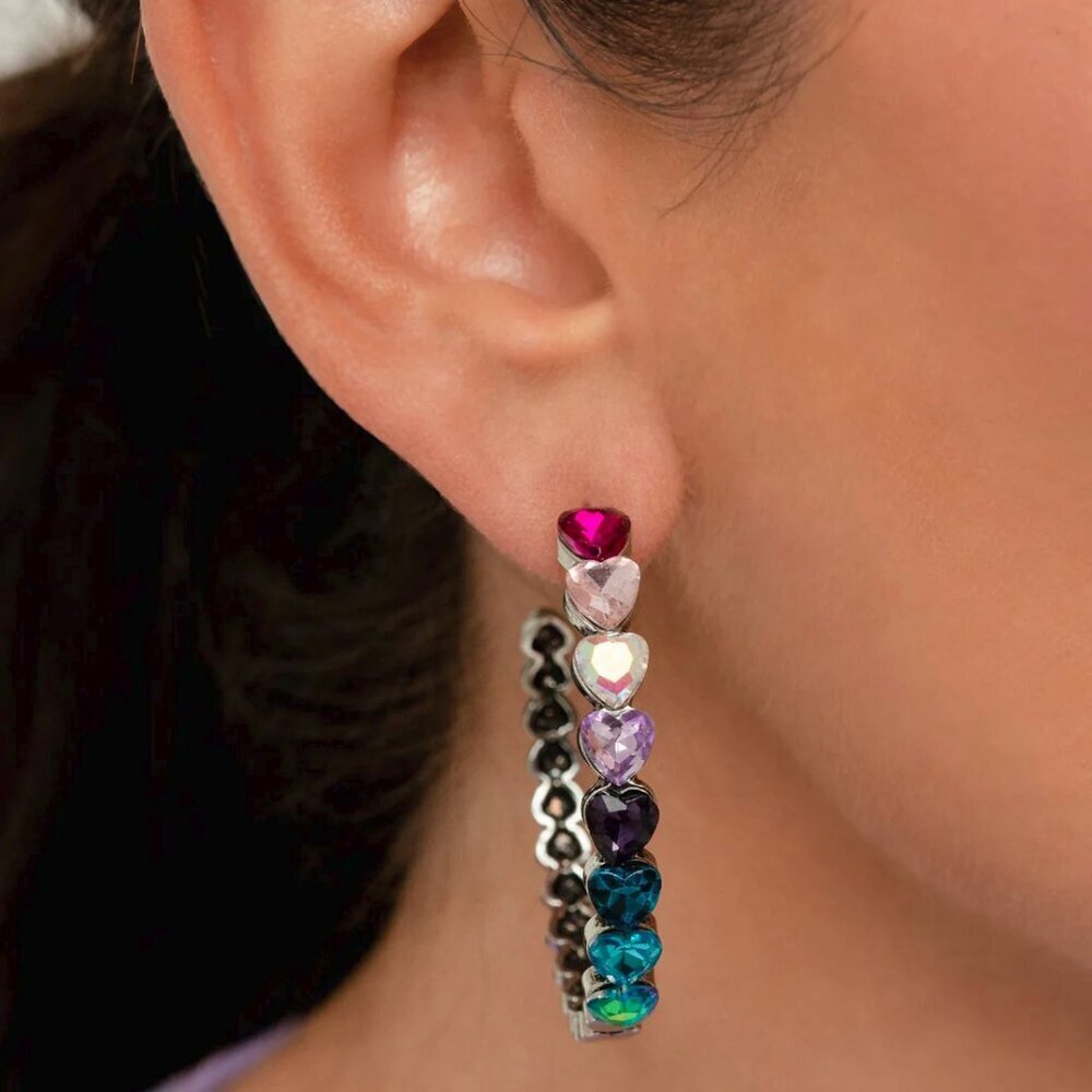 Paparazzi Jewelry Accessories - Hypnotic Heart Attack - Multi Earrings - Vintage